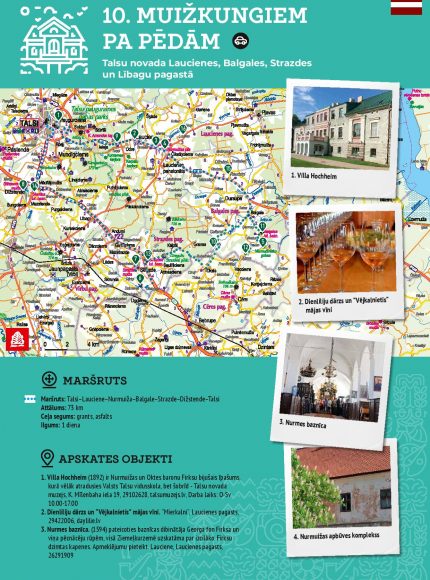 Maršruti Talsu novada apceļošanai - Muižkungiem pa pēdām