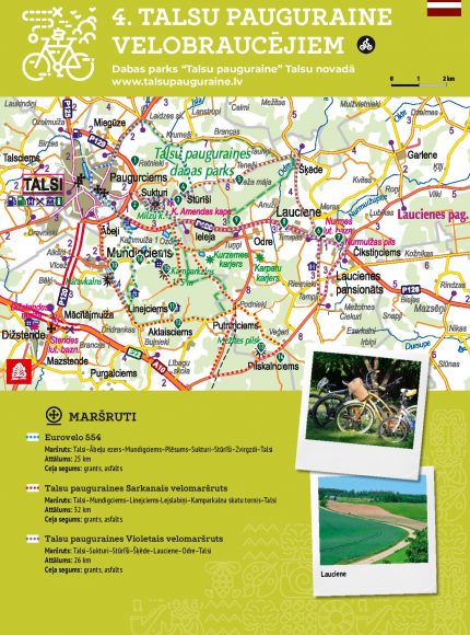 Maršruti Talsu novada apceļošanai - Talsu pauguraine velobraucējiem