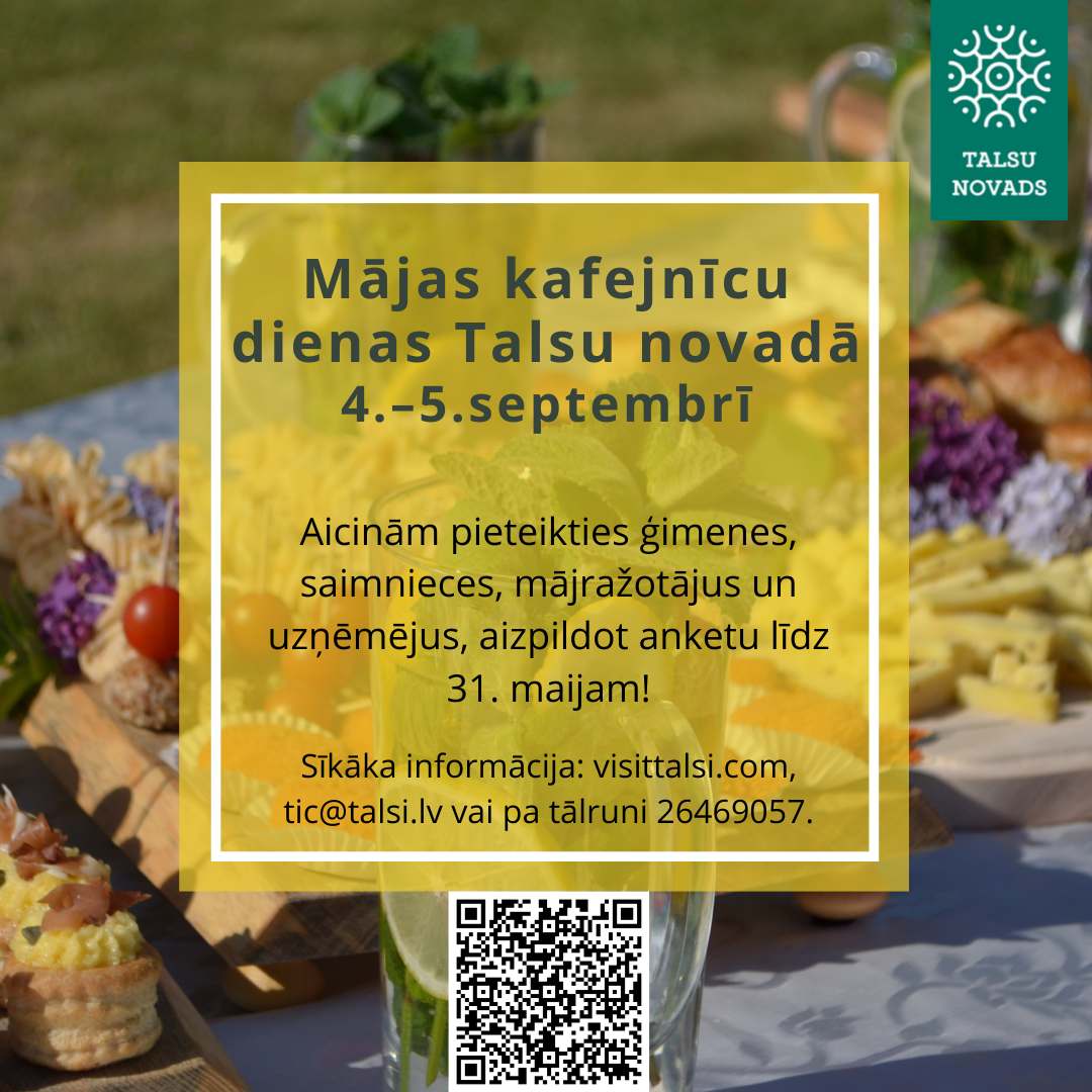 Mājas kafejnīcu dienas Talsu apkārtnē