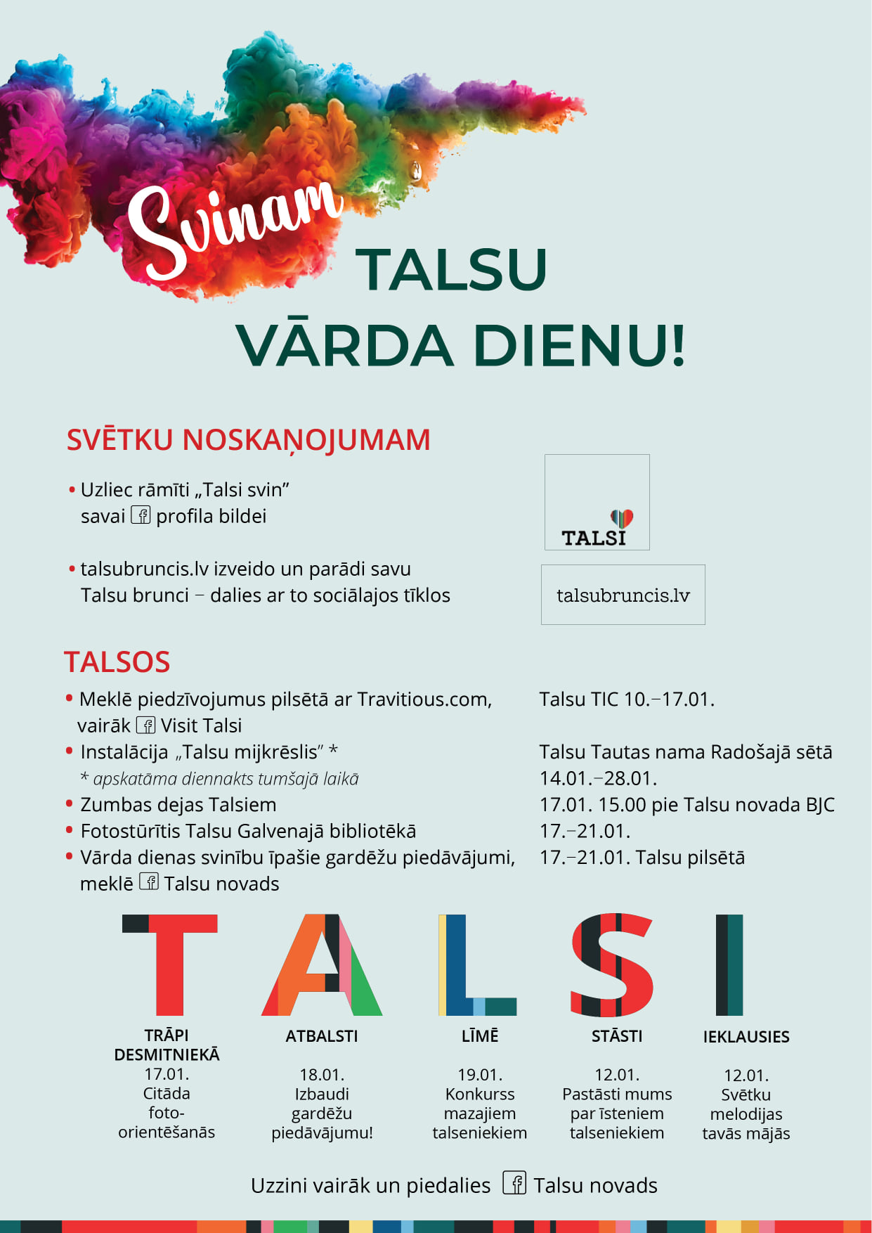 Talsu vārda dienas afiša