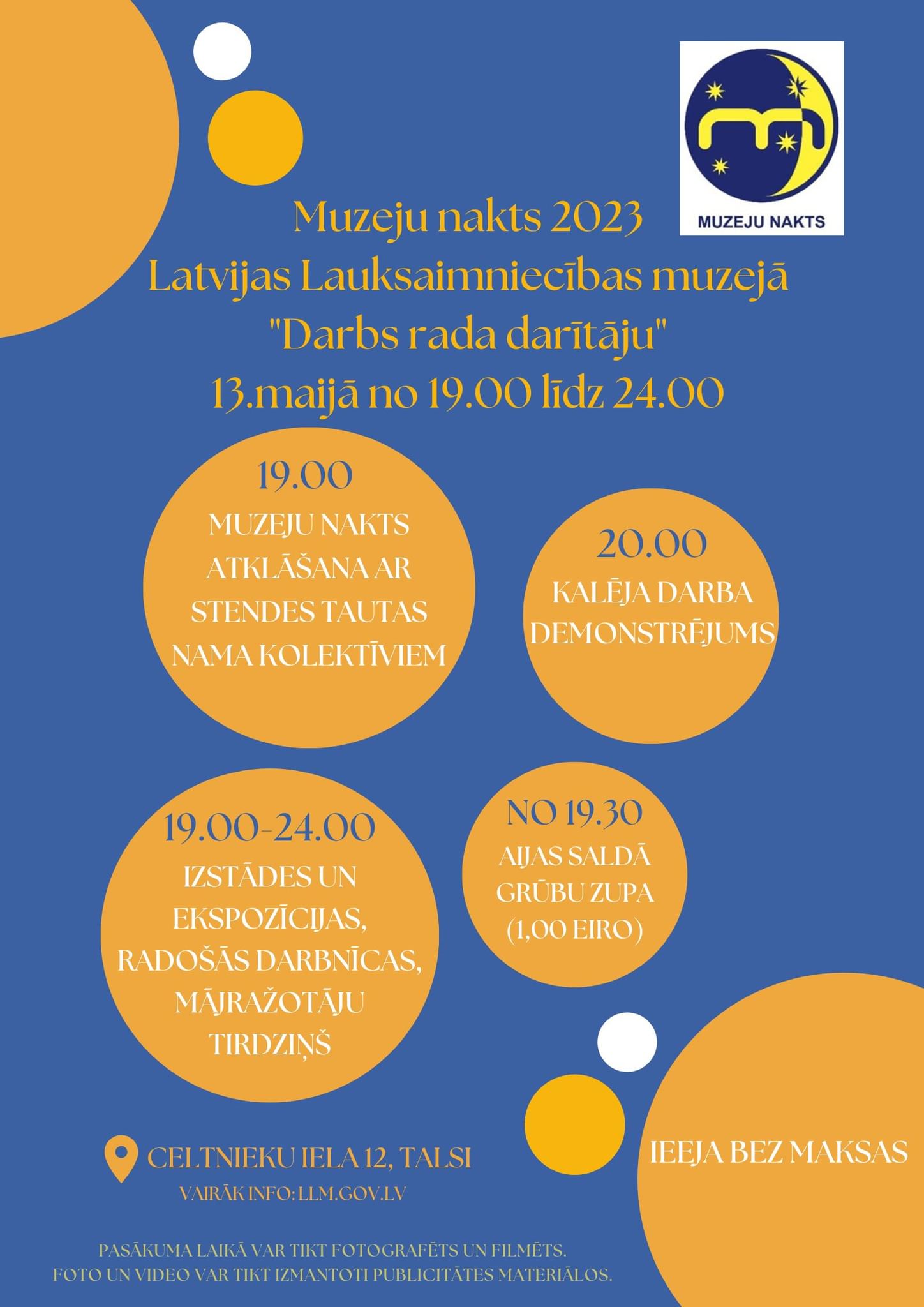 Muzeju nakts, afiša