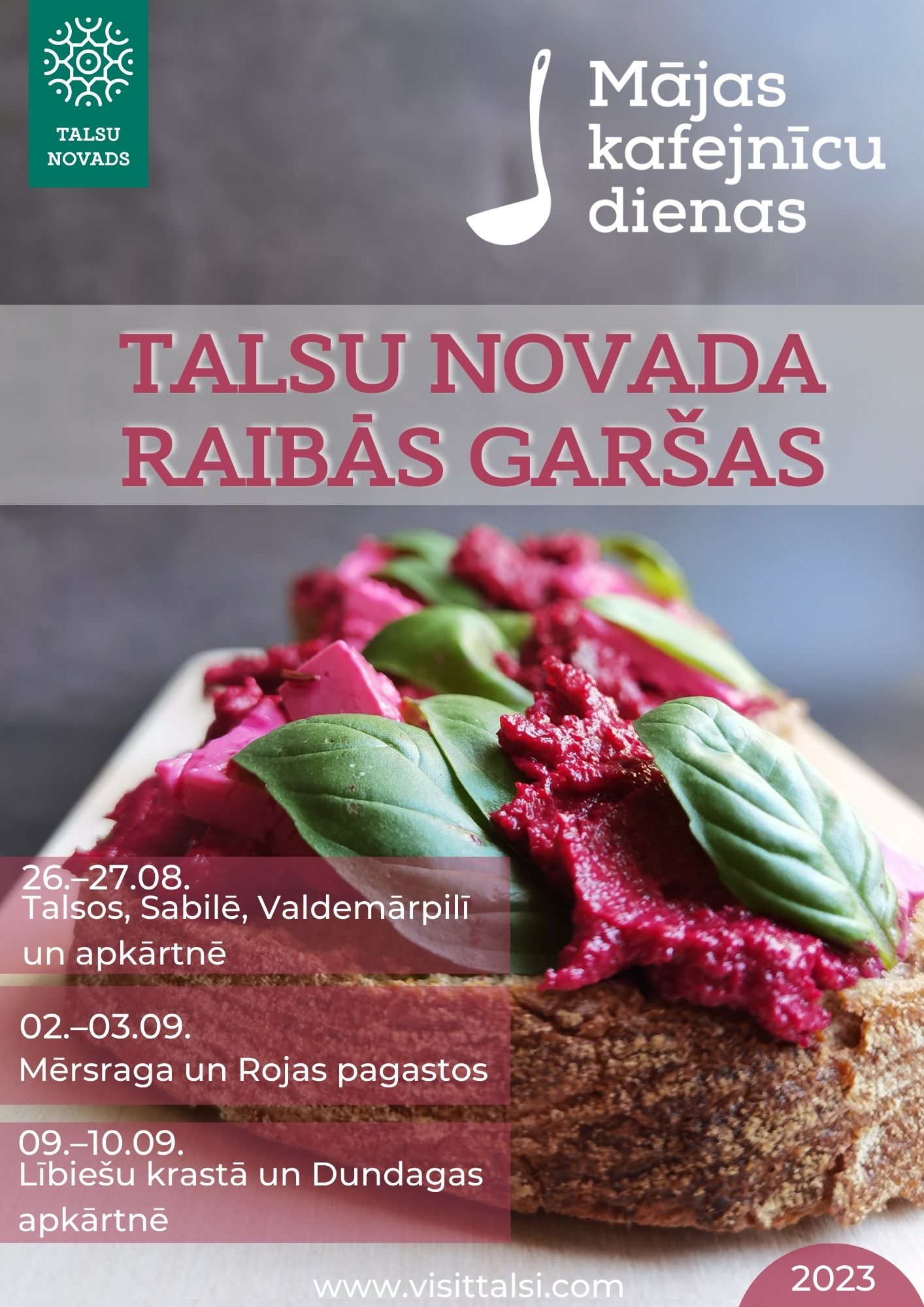 Mājas kafejnīcu dienu afiša