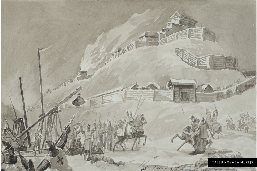 Žanis Sūniņš “Vācu bruņinieki uzbrūk Talsu pilij”