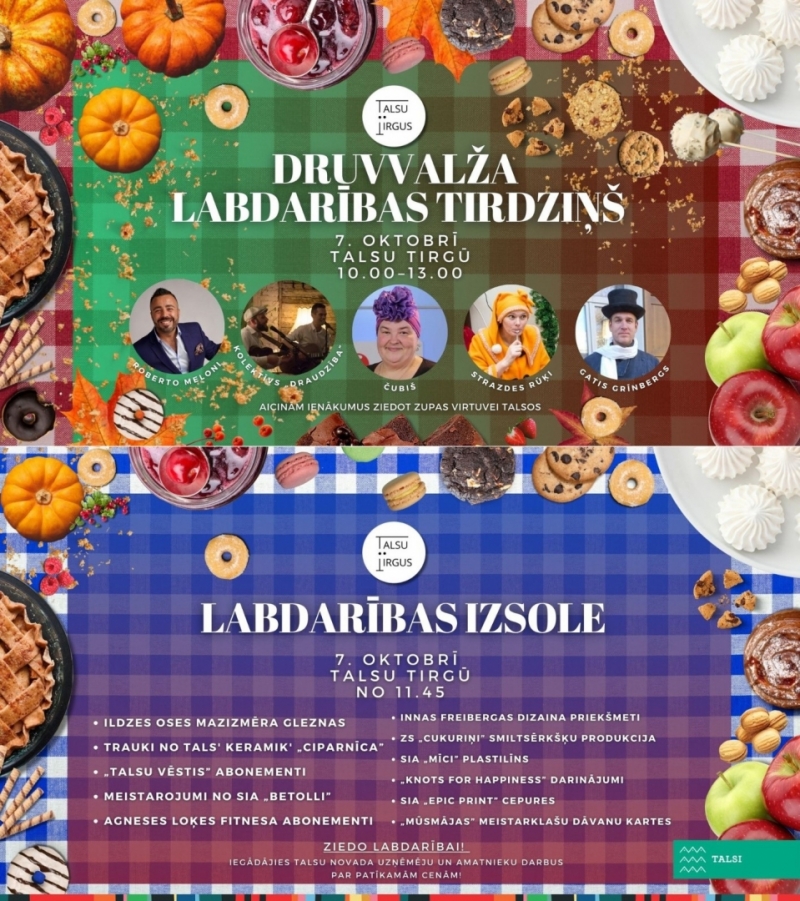 Druvvalža labdarības tirgus, afiša