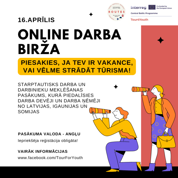 Online darba birža, afiša