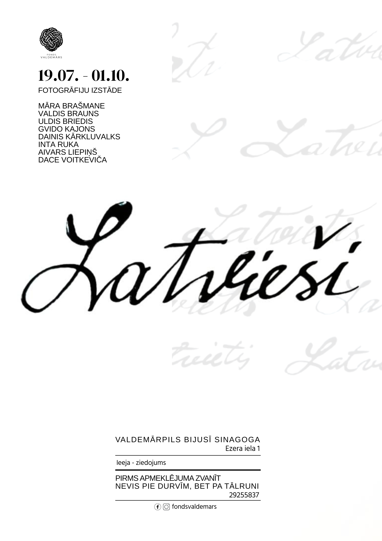 Izstādes atklāšanas afiša