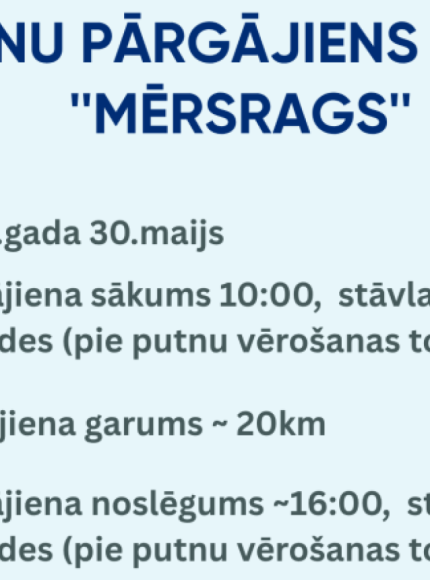 Pārgājiens ģimenēm Mērsragā