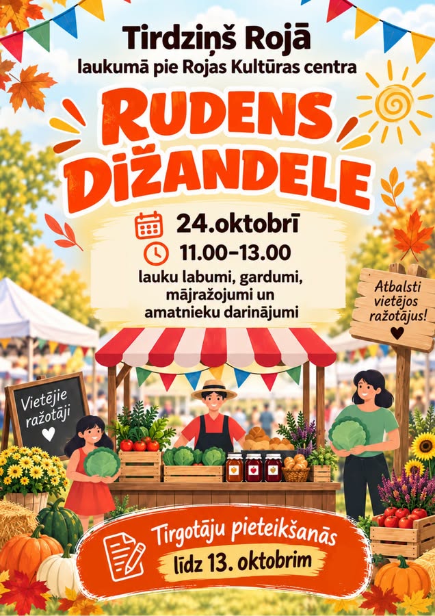 Tirdziņš Rojā „Rudens Dižandele”