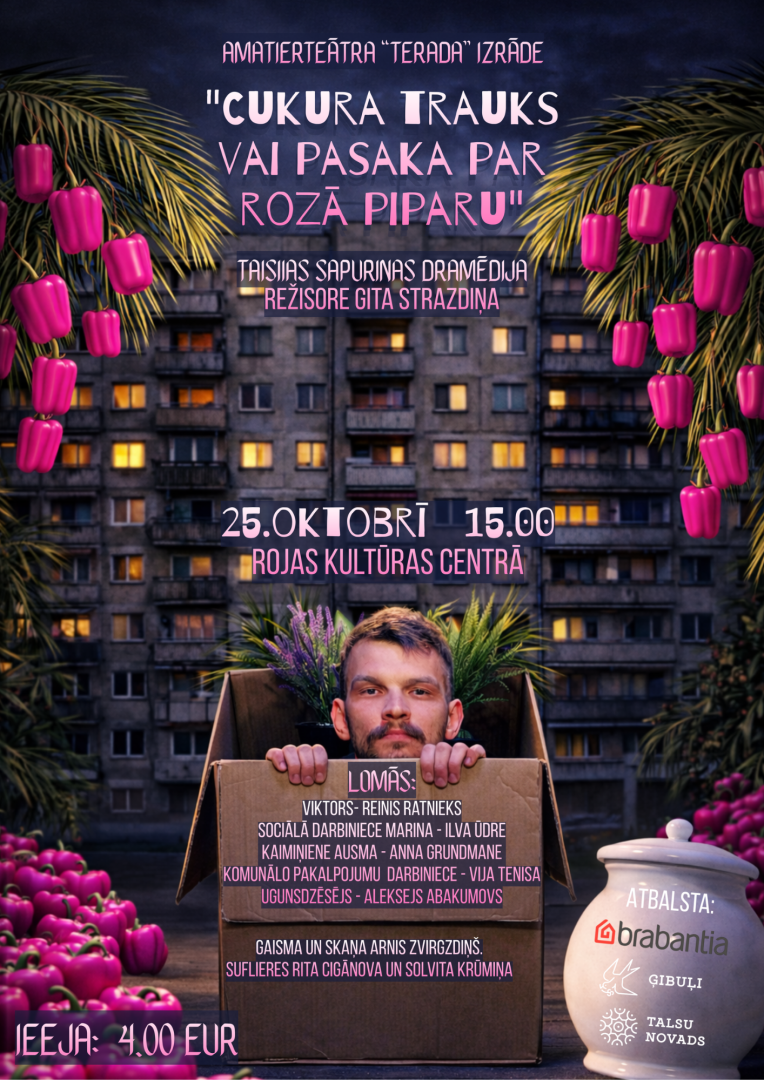 Amatierteātra „Terada” izrāde „Cukura trauks vai pasaka par rozā piparu”